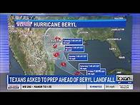 Video thumbnail for Hurricane Beryl targeting Texas, state leaders urge preparation