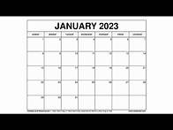 Video thumbnail for Printable January 2023 Calendar Templates with Holidays - VL Calendar