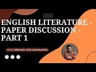 Video thumbnail for ENGLISH LITERATURE - PAPER DISCUSSION- ORDINARY LEVEL - NEW FORMAT