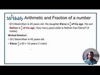 Video thumbnail for GCSE Maths, Arithmetic and Fraction of a number