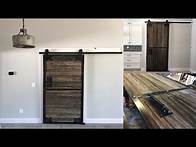 Video thumbnail for Industrial sliding barn doors | DIY