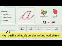 Video thumbnail for Cursive writing a to z, Download Cursive Writing Practice Worksheets pdf, Preschool worksheets