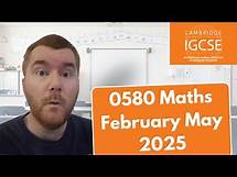 Video thumbnail for iGCSE 0580 Maths Predictions Predicted Papers May 2025