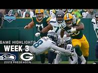 Video thumbnail for Seattle Seahawks vs. Green Bay Packers | 2023 Preseason Week 3 Game Highlights