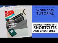 Video thumbnail for Microsoft Word 2016 shortcuts and cheat sheet - Word 2016 Tutorial [52/52]