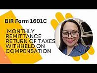 Video thumbnail for BIR Form 1601C for Small Business