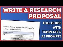Video thumbnail for How to Write a Research Proposal - Complete Template