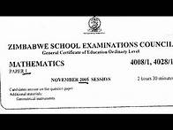 Video thumbnail for O'level Mathematics November 2005 Paper 1 Zimsec Full Paper @mathszoneafricanmotives