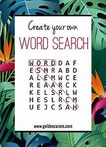 Video thumbnail for Create your own Word Search!
