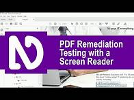 Video thumbnail for Remediating a PDF document with NVDA for Accessibility