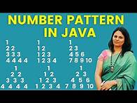 Video thumbnail for Number Pattern Program in Java|Number Pyramid Pattern in Java