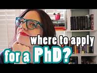 Video thumbnail for Deciding where to apply for a PhD? | Choosing the right PhD programs for applications!
