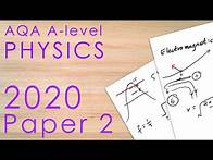 Video thumbnail for AQA 2020 Paper 2 - A-level Physics Past Paper