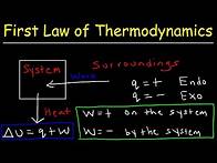 Video thumbnail for First Law of Thermodynamics, Basic Introduction - Internal Energy, Heat and Work - Chemistry