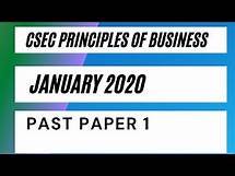 Video thumbnail for CSEC Principles of Business January 2020 Past paper 1/Multiple Choice (Part 1)