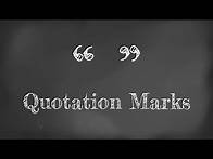 Video thumbnail for How to Use Quotation Marks