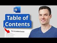 Video thumbnail for How to Make Table of Contents in Microsoft Word (Automatically!) 📖✨