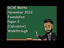 Video thumbnail for GCSE Maths November 2022 Foundation Paper 2 (Calculator) Walkthrough