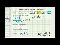 Video thumbnail for Ex: Find the Intercepts, Asymptotes, and Hole of a Rational Function