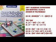 Video thumbnail for Chp 7. Algebraic Expressions & Identities. (Example Sums 23 to 26) Long Division of.Polynomials.