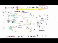 Video thumbnail for Algebra: Convert between Logarithm & Exponential forms and Evaluate Logs without a Calculator!