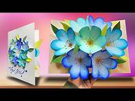 Video thumbnail for DIY Flower Pop up Card - Paper Crafts - DIY Pop up Card - Handmade craft