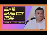 Video thumbnail for How to defend your thesis. How to prepare for the thesis defense. Tips from a law school dean