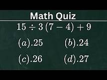 Video thumbnail for Can You Pass a 6th Grade Math BODMAS Test | Math Quiz
