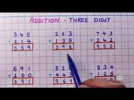 Video thumbnail for Addition Three Digit Numbers || Addition || Easy Addition || Maths