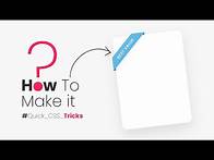 Video thumbnail for How to Make Ribbon Shape using Html & CSS Only | Quick CSS Tricks @OnlineTutorialsYT