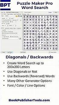 Video thumbnail for Create Word Search puzzles with or without diagonals or reversed words - Puzzle Maker Pro