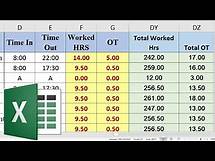 Video thumbnail for #05 Time Sheet in MS Excel | With Salary Slip | Employee Over Time | Employees Payroll | Part 1-02