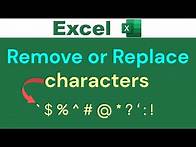 Video thumbnail for Remove or Replace Unwanted Characters in Excel