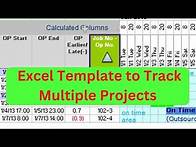 Video thumbnail for Excel Template To Track Multiple Projects, Microsoft Excel Template To Track Multiple Projects