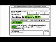 Video thumbnail for Pearson Edexcel International A level chemistry unit 1 January 2021 Section A