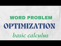Video thumbnail for Calculus Optimization: Solving Word Problems Explained