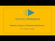 Video thumbnail for Qualitative Chapter 3 - Dissertation Help Session