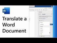 Video thumbnail for How to Translate a Word document (Supports over 70 languages!)