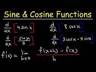 Video thumbnail for Derivative of Sine and Cosine Functions | Calculus