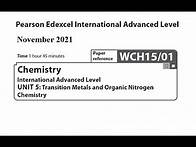 Video thumbnail for Unit 5 November 2021 - A2 Chemistry Edexcel - Dr Hanaa Assil