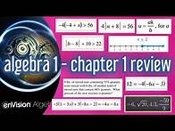 Video thumbnail for Algebra 1 - Chapter 1 Review - Pearson enVision Common Core 2018 | Equations and Inequalities