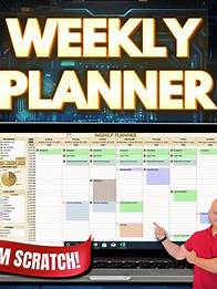 Video thumbnail for Design Your Custom Excel Weekly Planner for Free