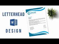 Video thumbnail for Design a Letterhead in just 5 minutes | Ms Word | Letterhead Design