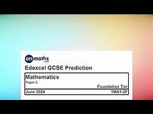 Video thumbnail for June 2024 Predicted Maths GCSE Paper 2 Edexcel (Foundation Paper 2) Calculator Exam 1MA1-2F