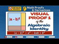 Video thumbnail for Visual geometric proof of the algebraic identity a minus b squared [Method 1] | IGCSE Maths 0580