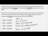 Video thumbnail for Quadratic and exponential word problems — Basic example | Math | SAT | Khan Academy