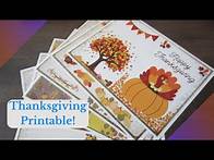Video thumbnail for Thanksgiving Printable Craft Paper | Holiday Scrapbook Junk Journal Sheets | Grayscale Coloring Page