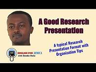 Video thumbnail for A Good Research Presentation