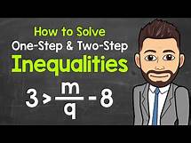 Video thumbnail for Solving Inequalities | One-Step and Two-Step Inequalities | Math with Mr. J