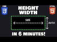 Video thumbnail for Learn CSS height and width in 6 minutes! 📏